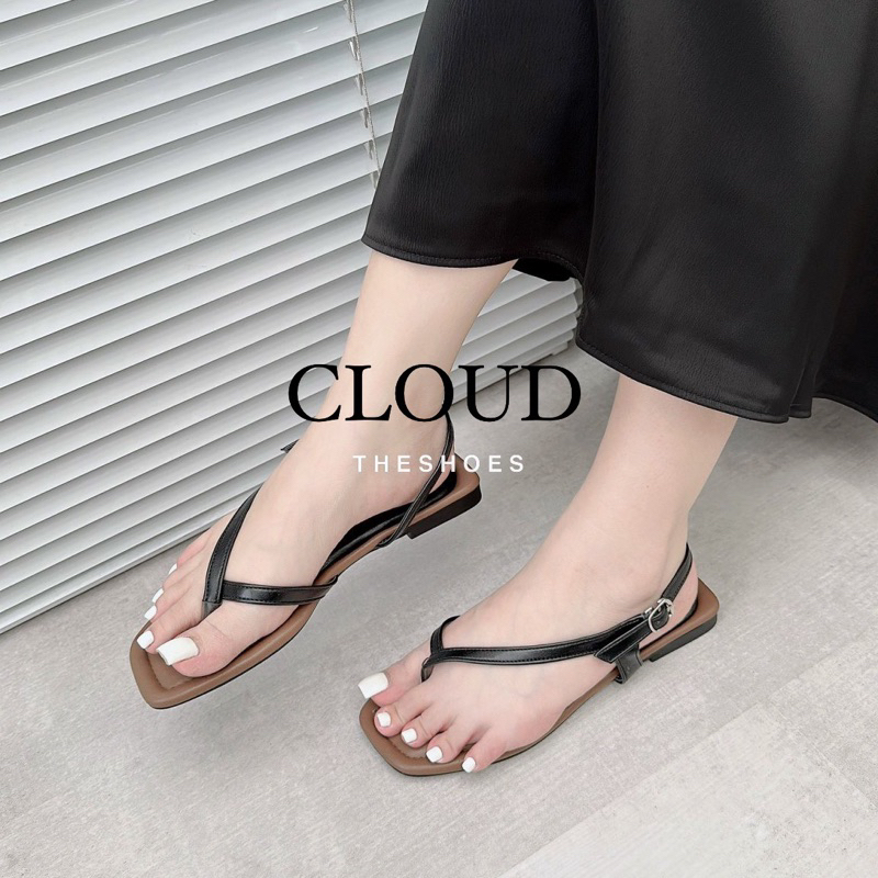 Giày sandal bệt nữ quai kẹp mũi vuông