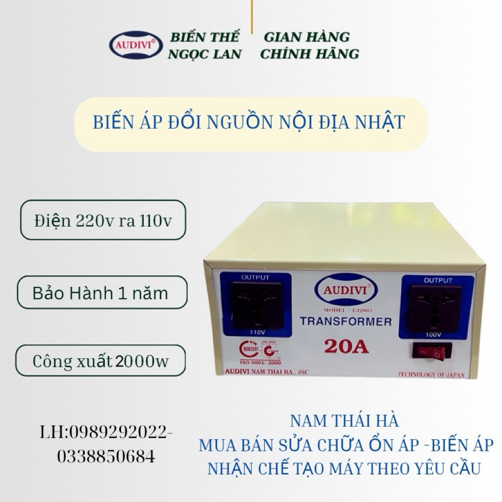 Chuyển Điện 220v Ra 110v , 100v Sử dụng nồi cơm cao tần biến áp, biến thế 20a chuyên dùng sử dụng đồ Nhật