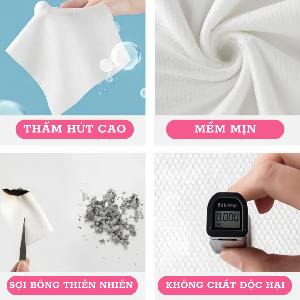 Khăn Giấy Lau Mặt Nén Dạng Viên Kẹo Tiện Lợi Đa Năng . Gói 20 Viên Mềm Mại Nhỏ Gọn .  Kích Thước 30x28 cm Skincare