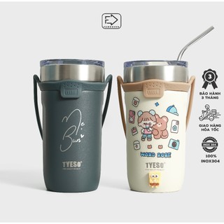 Ly giữ nhiệt cao cấp Tyeso Tumbler Fan House dung tích 550ml & 710ml, chất liệu inox 304, khắc tên theo yêu cầu