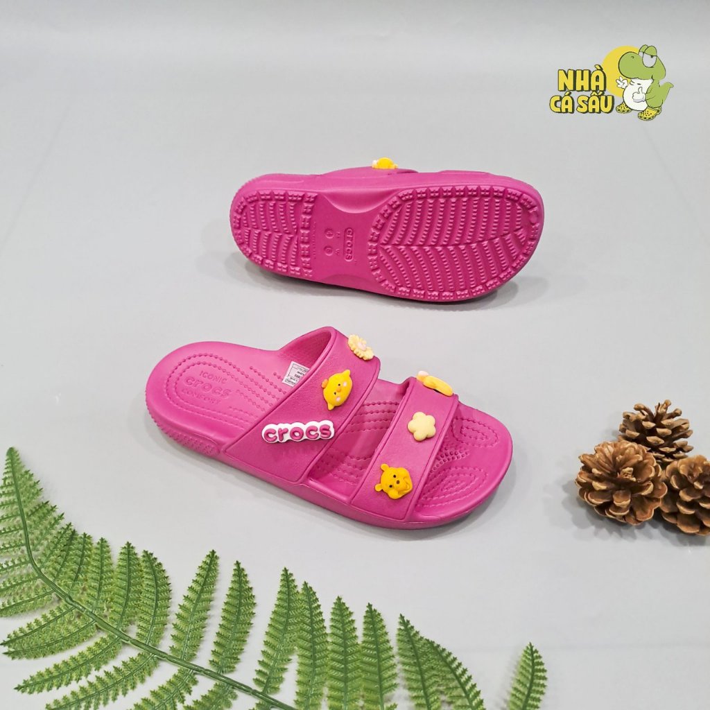 Dép hai quai ngang crocs classic dành cho nam nữ,dép crocs nhiều màu sắc unisex tặng jibbitz 2D- Crocshouse