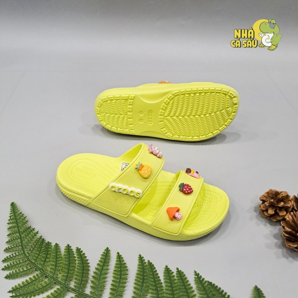 Dép hai quai ngang crocs classic dành cho nam nữ,dép crocs nhiều màu sắc unisex tặng jibbitz 2D- Crocshouse