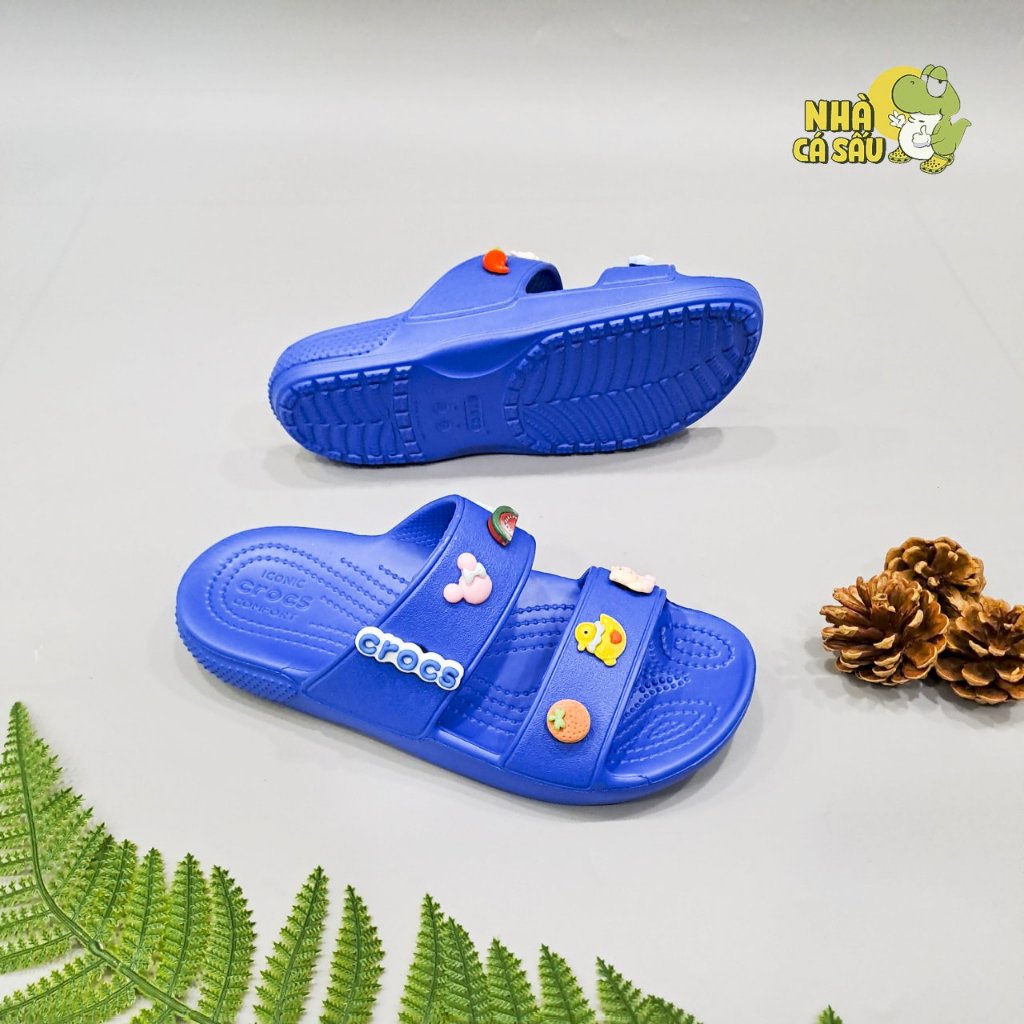 Dép hai quai ngang crocs classic dành cho nam nữ,dép crocs nhiều màu sắc unisex tặng jibbitz 2D- Crocshouse