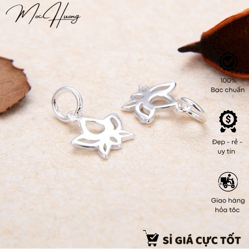[S925] Charm bạc hoa sen - MH154 MOCHUONG JEWELRY