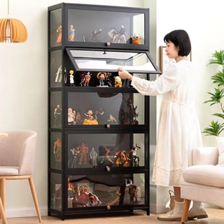 ♙☄Hiển thị đồ chơi làm bằng tay tủ tre phòng khách màu đen tủ sách kệ trong suốt acrylic