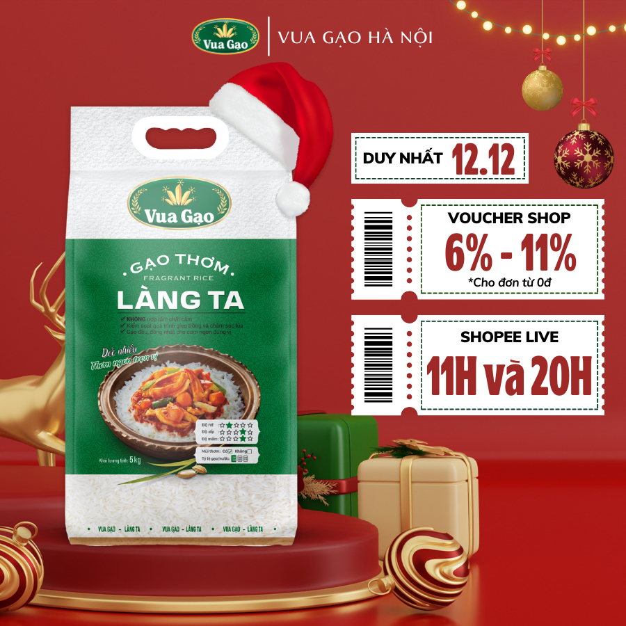 Gạo Thơm Làng Ta 5kg - Thương Hiệu Vua Gạo