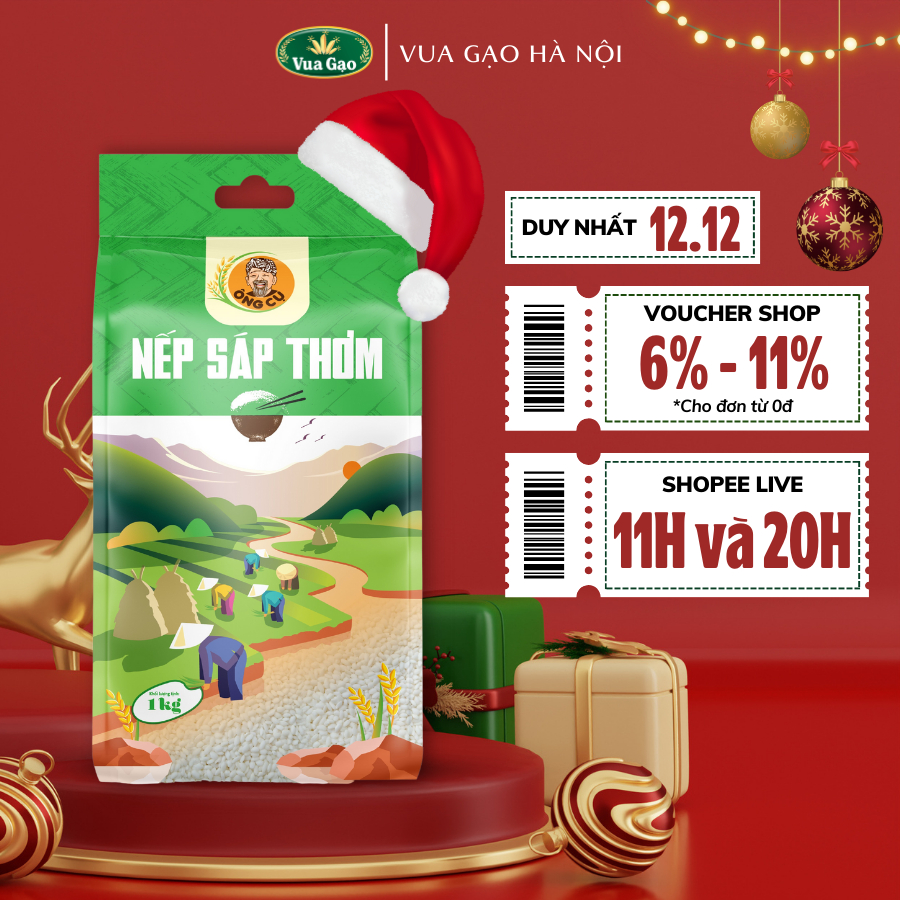 GẠO NẾP SÁP THƠM TÚI 1KG