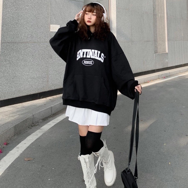 Áo Hoodie SENTINIALS ROGUE , Áo Hoodie Form Rông Unisex In Chữ Vải Nỉ Chân Cua Cao Cấp Nam Nữ