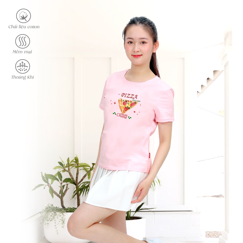 Áo thun tay ngắn form suông cotton 020p 1831 PALTAL trẻ trung và năng động