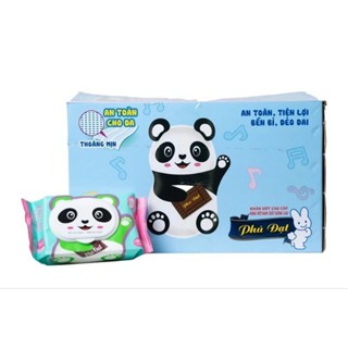   Hoả tốc khăn ướt Phú Đạt thùng 32 gói không mùi nhiều hình gấu lựa chọn date mới dùng cho bé 400 gram gói 