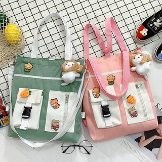 Tote đeo 2 kiểu - phối khoá thời trang tt03 đi học đi chơi