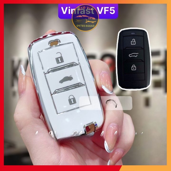 Ốp chìa khóa xe Vinfast VF5 xe điện.Bọc khóa xe ô tô TPU bảovệ khóa