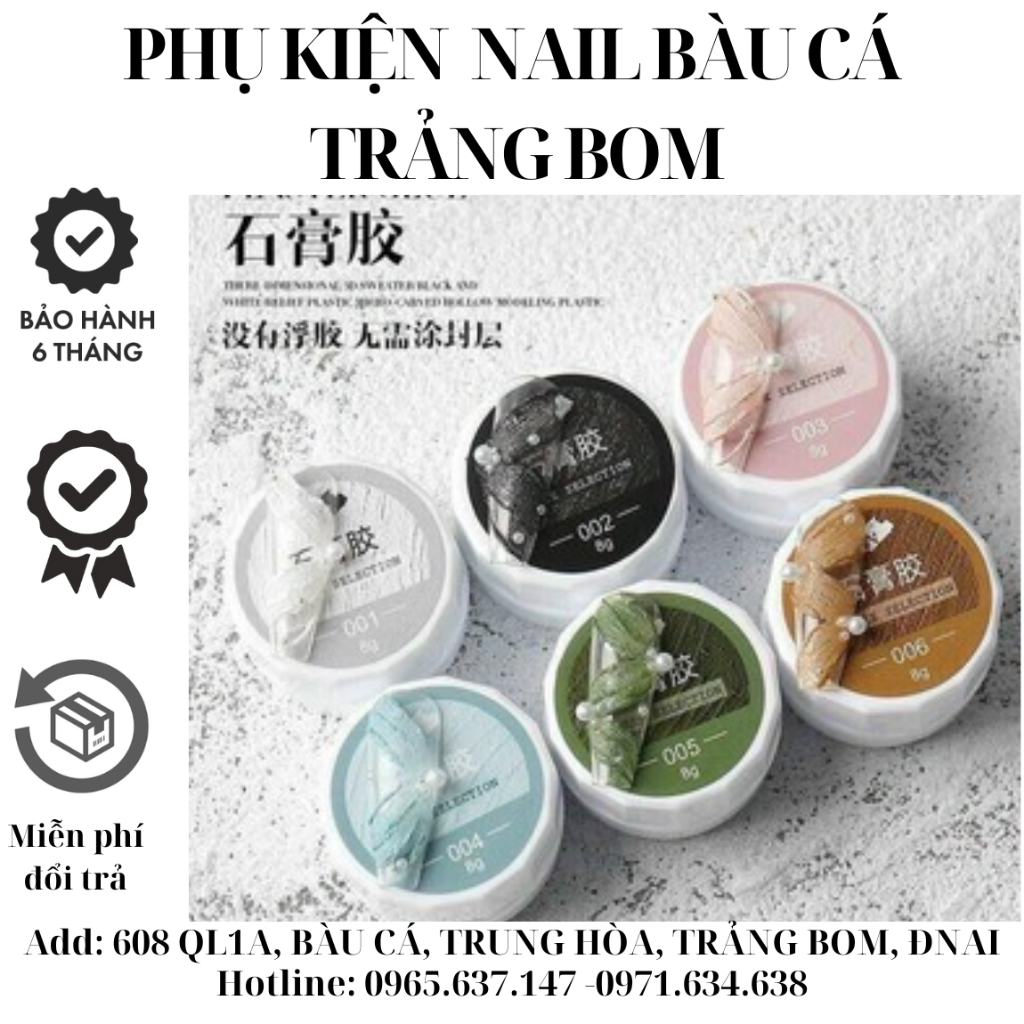 Gel Xi Măng Trang Trí Móng 8g Chuyên Dùng Làm Nail