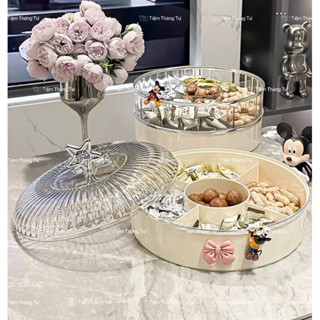  Khay Mứt Tết Bánh Kẹo Hộp Mứt Tết Nắp Gắn Sao Nhiều Ngăn Phong Cách Sang Trọng Hiện Đại Cao Cấp 