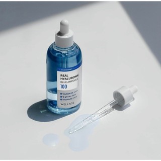 Serum cấp nước WELLAGE REAL HYALURONIC BLUE AMPOULE