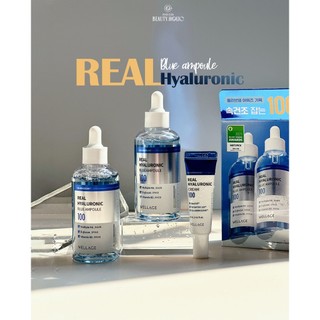 Serum cấp nước WELLAGE REAL HYALURONIC BLUE AMPOULE