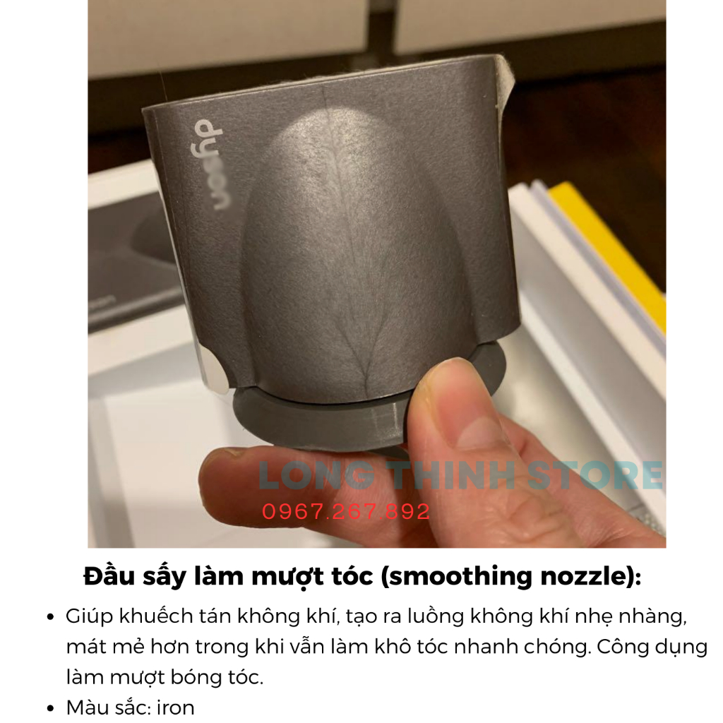 Đầu sấy tóc dành cho máy sấy tóc Dyson Supersonic used chính hãng đọc mô tả