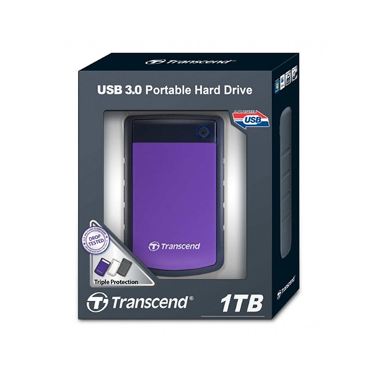 Ổ cứng gắn ngoài Transcend StoreJet H3B/ H3P 1TB SATA3 2.5'' - Hàng chính hãng