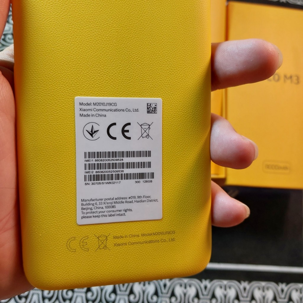 Xác điện thoại Poco M3 hư main ngoại hình như mới còn box cây lấy sim và HDSD 1287 3-1