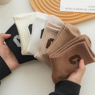 Tất nữ nam cao cổ dài  LAGU cotton vớ thể thao cổ cao thoáng khí nhiều màu trơn năng động