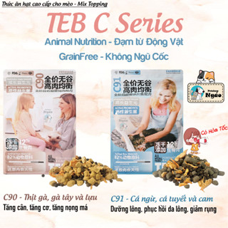 [2kg] Teb C Series -Thức ăn cao cấp cho mèo có Tôm Nam Cực , Không Độn Ngũ Cốc và Đạm từ Động Vật __