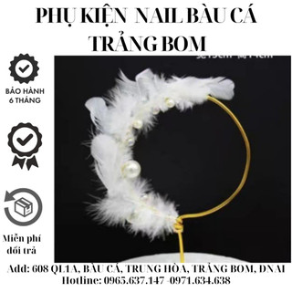 Phụ kiện tròn dùng để chụp hình mi và nail- lông vũ chụp ảnh