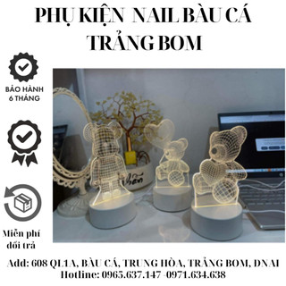 Đèn led 3d hình gấu chụp ảnh trang trí nail
