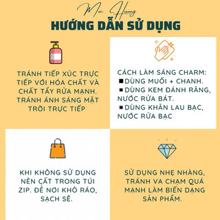 [S925] Charm bạc cỏ 4 lá cánh họa tiết - MH957 MOCHUONG JEWELRY