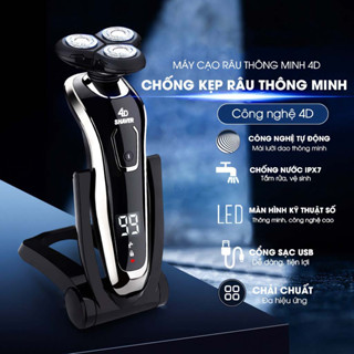 Máy Cạo Râu Mini 4D Đa Năng 3 Lưỡi Kép GODWELL