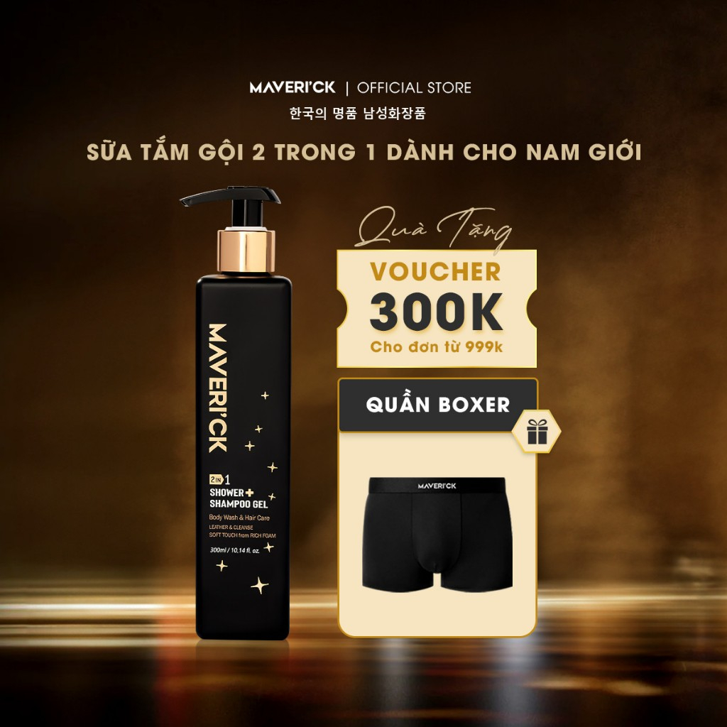 Sữa Tắm Gội Hương Nước Hoa 2 In 1 Cao Cấp Maverick Choice Nội Địa Hàn Quốc
