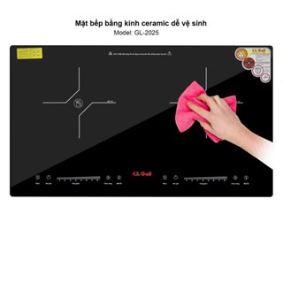 Bếp Điện Từ, Điện Quang Gali GL-2026, GL-2025, thiết kế 2in1 đặt âm hoặc nổi đều được. Bảo hành hãng