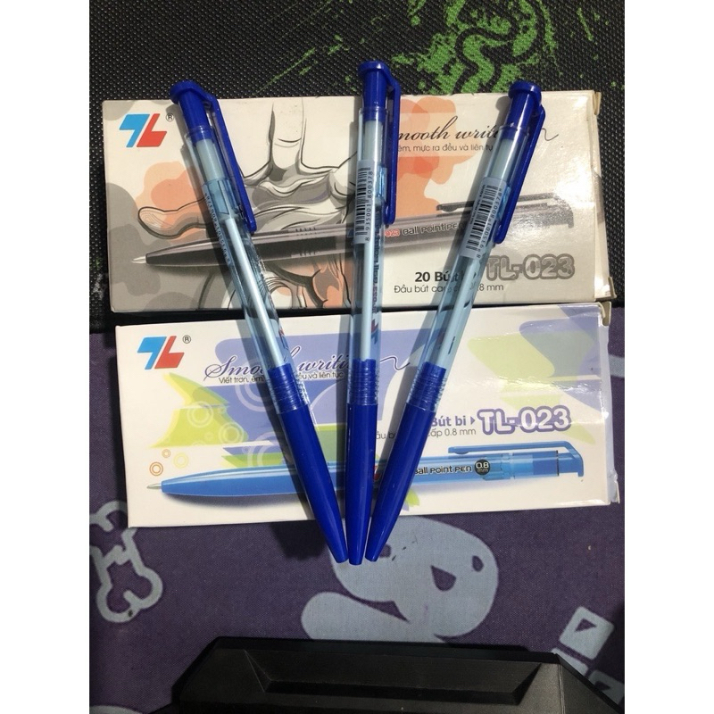 Bút Bi Thiên Long Hộp 20cái,Màu Đen Và Màu Đỏ TL-023