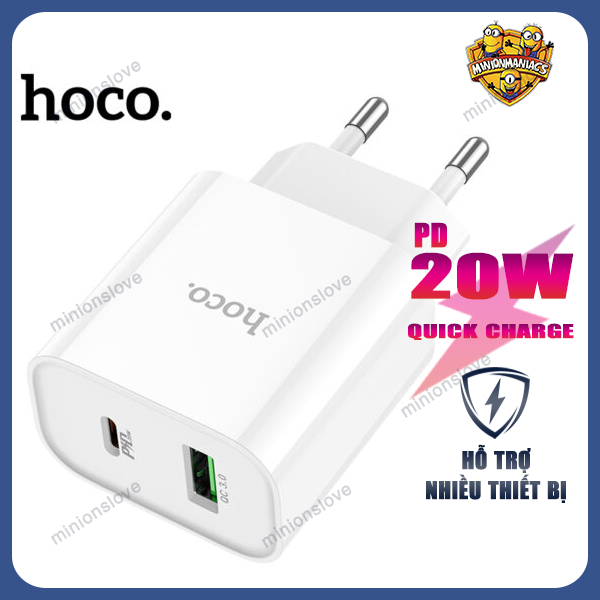 Mua củ sạc nhanh Hoco C80A PD20W QC3.0  được tặng kèm 1 dây cáp sạc nhanh 2.4A hoco X89