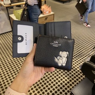 (HÀNG SẴN) Ví COACH GẬP SNAP (ĐEN)