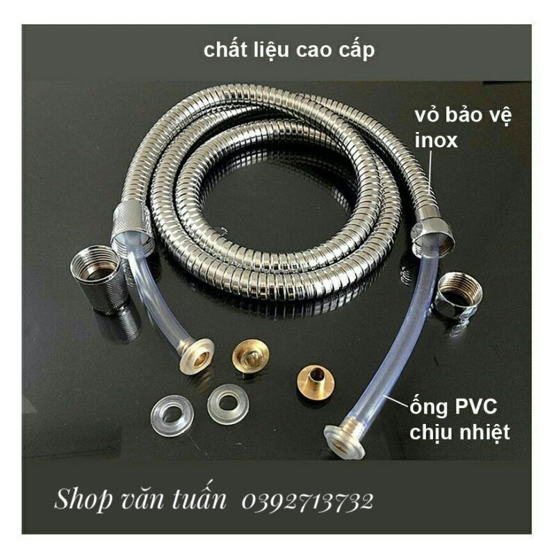 Dây cấp nước Vòi hoa sen 1m5, dây sịt 1m2 Cao Cấp (bảo hành12 tháng-ship hỏa tốc)
