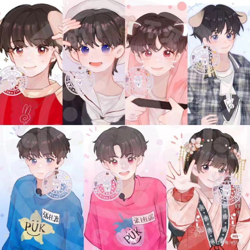 Lucky box TF Gia Tộc F4 10 món: 4 card, 5 poscard, 1 card vuông