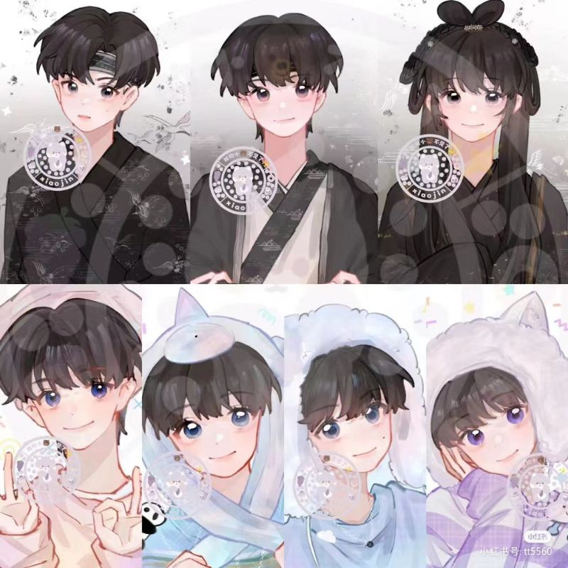 Lucky box TF Gia Tộc F4 10 món: 4 card, 5 poscard, 1 card vuông