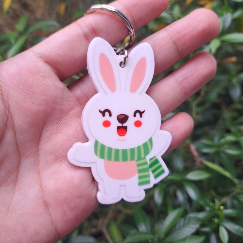 Móc khóa Mica in hình, ghi lời chúc theo yêu cầu