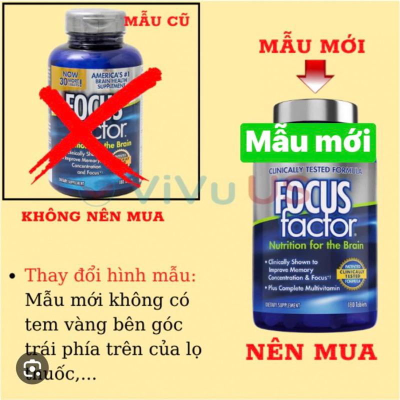 Viên uống FOCUS FACTOR 180 viên
