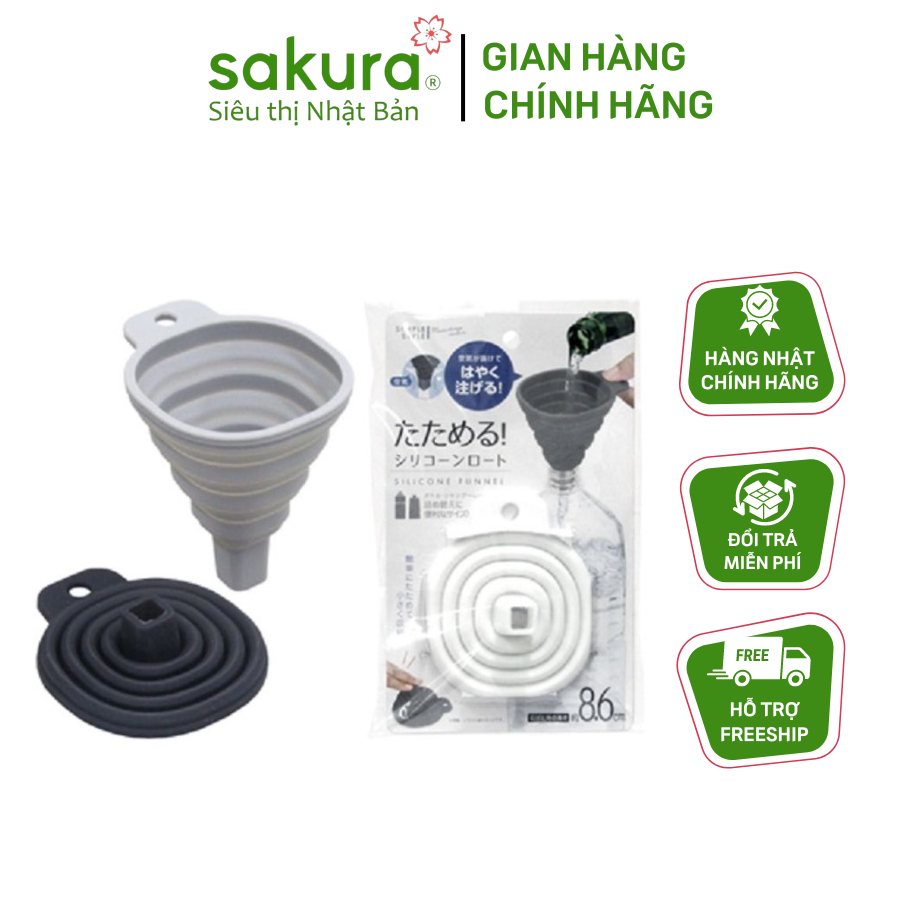 Phễu silicone có thể gấp gọn hàng nhập khẩu Nhật Bản