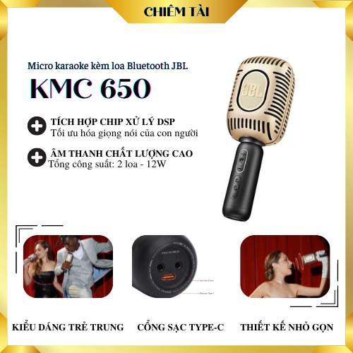 Micro karaoke kèm loa Bluetooth JBL KMC650