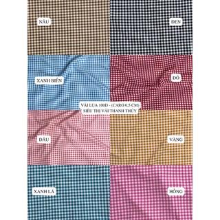 VẢI LỤA CARO [0,5CM] - DÒNG VẢI THÔNG DỤNG - 1 MÉT X 1M5