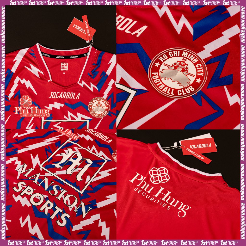 Bộ quần áo thi đấu bóng đá CLB TP Hồ Chí Minh 2024 - Jogarbola
