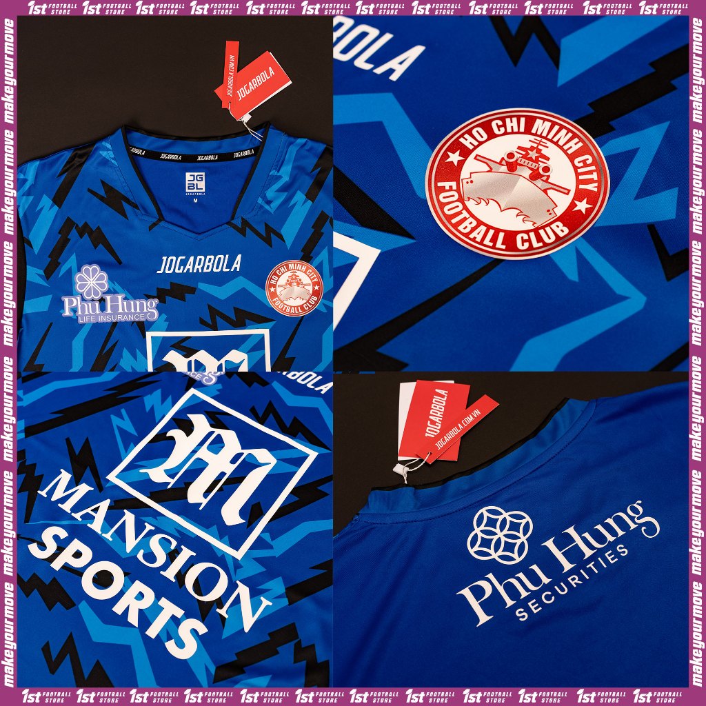Bộ quần áo thi đấu bóng đá CLB TP Hồ Chí Minh 2024 - Jogarbola
