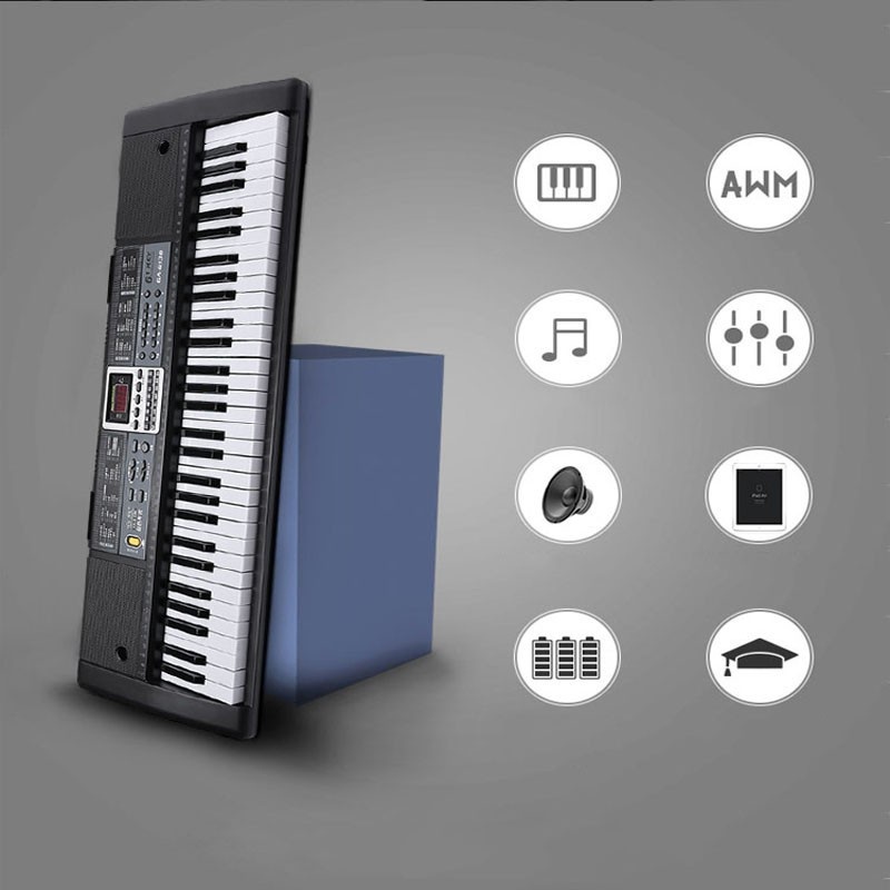 Đàn Organ Piano 61 Phím Woim-6136 Kèm Micro Cho Người Mới Tập Chơi