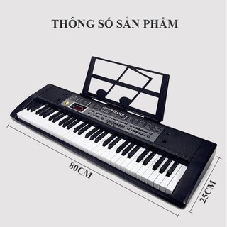 Đàn phím organ piano mq-6136 61 phím kèm micro cho người mới bắt đầu