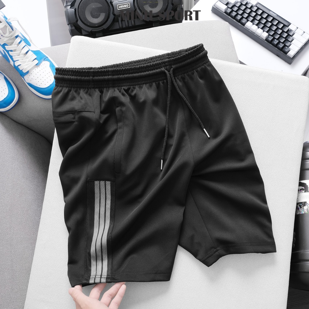 Quần Short Đùi Thể Thao Nam Thun 2 Da Mềm Mịn, Phối Lưới Cao Cấp mã QUAN.33