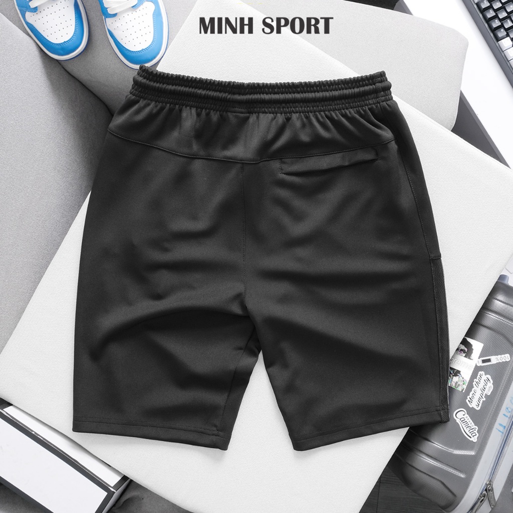 Quần Short Đùi Thể Thao Nam Thun 2 Da Mềm Mịn, Phối Lưới Cao Cấp mã QUAN.33