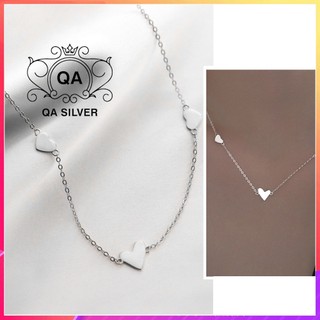 Dây chuyền choker bạc 925 Vòng cổ mặt trái tim 925 HEART QA SILVER Necklace NE231101