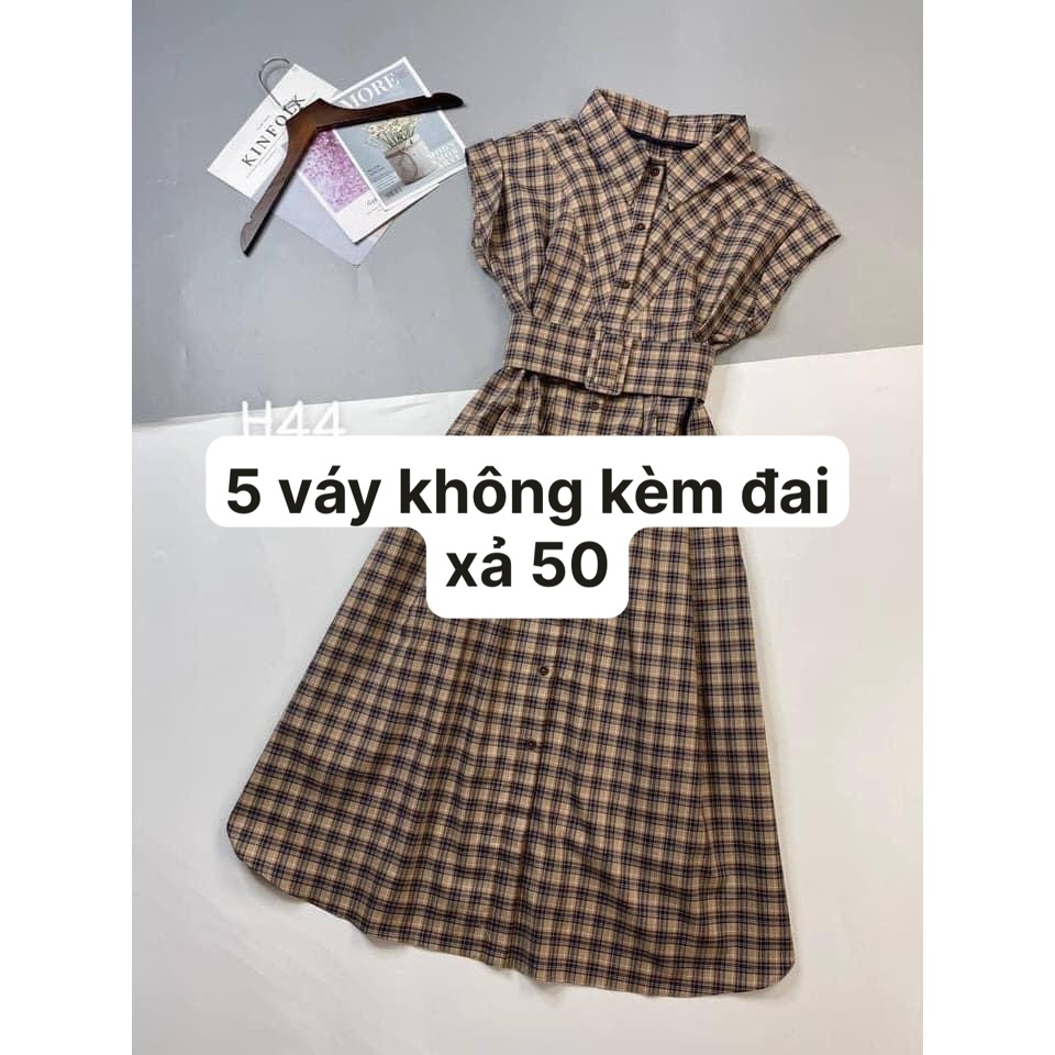 XẢ HÀNG VÁY CARO KHÔNG KÈM ĐAI  TÁYPORTS